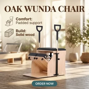 Home and Studio Pilates Wunda Chair W18 Solid Oak Rehabilitation Equipment