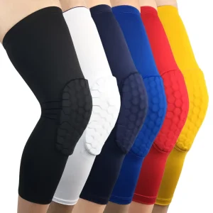 Honeycomb Anti-Collision Knee Pads with Patella Protectors for Basketball, Football, and Cycling