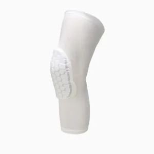 Honeycomb Padded Compression Knee Sleeves, Long Leg Support for Basketball, Volleyball, and Cycling