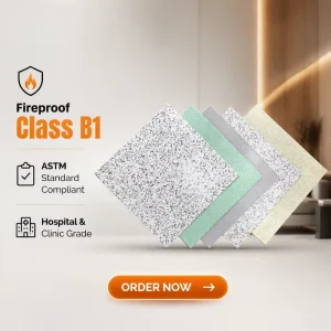 Hospital Vinyl PVC Flooring Roll Antibacterial Waterproof Medical Application