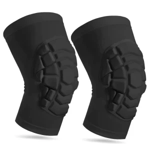 Hot-Pressed Basketball Knee Pads Honeycomb Breathable Sweat-Wicking Extended Leg Protection