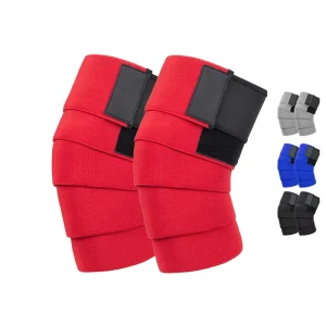Hot Sake High Elastic Sports Knee Bandage Brace Compression Weightlifting Strap for Gym Fitness Knee Wraps