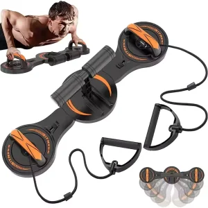 Household Push-Up Training Board with Abdominal Wheel, Portable