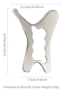 IASTM Zinc Alloy Fascial Knife Muscle Mobilization Tool Gua Sha Scraper for Neck Back Arm Leg Deep Tissue Sports Massage