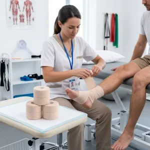 ISO13485 5cm Cotton EAB Bandage Heavy Elastic Adhesive Bandage Muscle Recovery Athletic Injury Protection