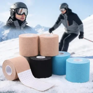 ISO13485 Cotton Kinesiology Tape 3.8cm x 5m Waterproof Breathable Sports Tape Muscle Support Athletic Protection
