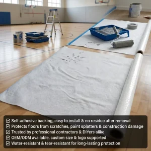 Impact Resistant Floor Covers for Painting Protection High Traffic Areas and Long Term Projects
