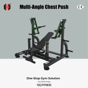 Incline and Flat Chest Training Unit with Separate Levers Leg Support and Plate Loading