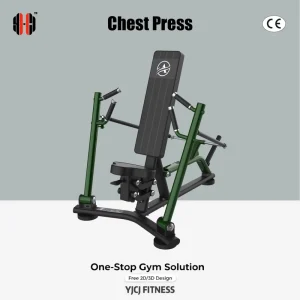 Independent Push-Arm Chest Press with Adjustable Backrest Open Base and Plate Loading