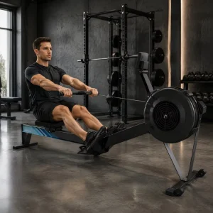 Indoor Air Rower Machine Adjustable Resistance