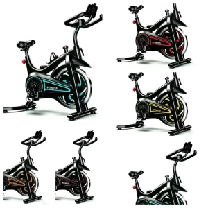 Indoor Exercise Bike with Belt Drive, LCD Display, Steel Frame, Adjustable Seat, 100 kg Max Load