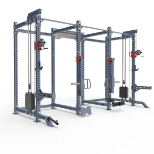 Indoor Fitness Gym Equipment Multifunctional Trainer Pulley Cable Crossover Machine Rigs Power Squat Rack Jammer Arm Steel Tube