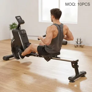 Indoor Foldable Magnetic Rowing Machine with LCD Monitor