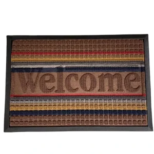 Indoor Outdoor Non Slip Natural Rubber Custom Front Door Mat
