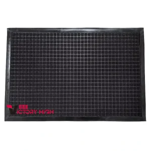 Indoor Outdoor PP Embossed Floor Mat Wear-Resistant Anti-Slip Rubber-Backed Doormat for Home and Garage