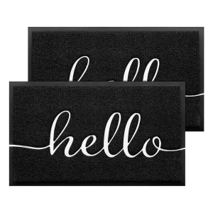 Indoor Outdoor PVC Pet-Friendly Extra-Thick Door Mat Coil Mat Spaghetti Pattern Cushioned Mat