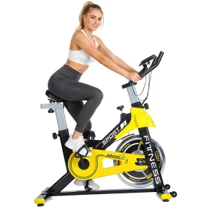 Indoor Spinning Bike Q3 Heavy Duty 150kg Capacity Exercise Bicycle Smooth Belt Drive Friction Resistance Cycling Bike