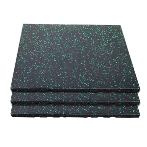 Indoor and Outdoor Rubber Fitness Tiles Protective Gym Floor Mat for Garage Home Gym Workout Space