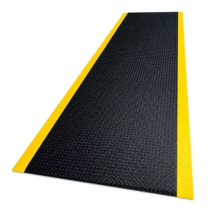 Industrial ESD Anti Fatigue Floor Mat PVC Safety Mat with Yellow Border for Factory