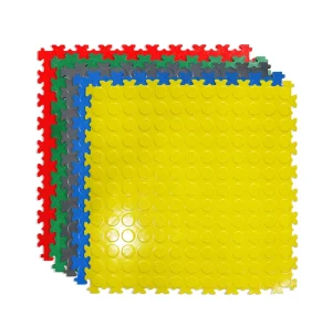 Industrial Grade PVC Interlocking Floor Tiles Waterproof Wear-Resistant Diamond Plate Flooring for Factory, Gym & Showroom
