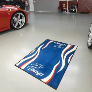 Industrial Motorcycle Logo Rubber Floor Mat, Waterproof, Anti-Slip, Printed, Square