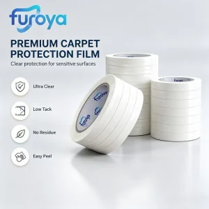 Industrial Soft PE Protective Film Roll with High Gloss Plain Surface 300m Length for Carpet Floor Protection Construction