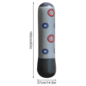 Inflatable Air Punching Bag for Children and Adults 160 cm PVC 0.82 kg Boxing Kickboxing Home Exercise