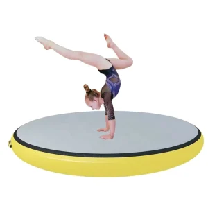 Inflatable Air Track Tumbling Mat with Round Air Spot for Cheerleading, Manufacturer