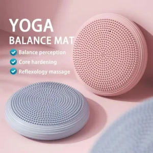 Inflatable Balance Disc Wobble Cushion Foot Massage Pad for Core Fitness Ankle Strength Training for Kids & Adults