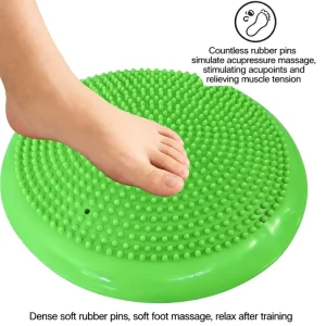 Inflatable Balance Disc Yoga Balance Pad Anti Slip Wobble Cushion Core Strengthening Foot Massage Exercise Custom Logo OEM