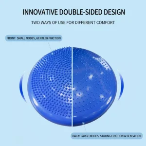 Inflatable Balance Disc Yoga Balance Pad Anti-Slip Wobble Cushion for Stability Core Training Pilates Home Gym Fitness