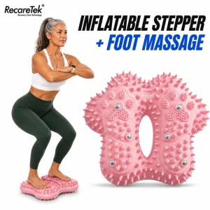 Inflatable Exercise Stepper with Pressure Point Surface for Foot Relaxation