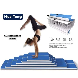 Inflatable PVC Air Track Fitness Mat for Yoga, Acrobatics, Gymnastics, Tumbling, and Cheerleading