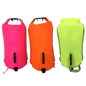 Inflatable PVC and Nylon Marker Buoy for Open Water Triathlon Swimming and Diving