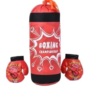 Inflatable Punching Bag with Boxing Gloves Kids Toy