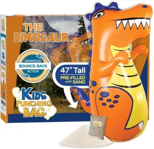 Inflatable Sands Filled Dinosaur Punching Bag Eco Friendly PVC Heavy Duty Kids’ Boxing Target