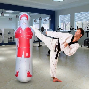Inflatable Soccer Training Dummy for Goalkeeper and Defender PVC Material Water/Sand Filled for Children and Adults