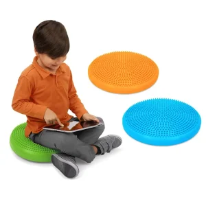 Inflatable Stability Balance Disc Wobble Cushion Seat for Kids Classroom with Air Pump