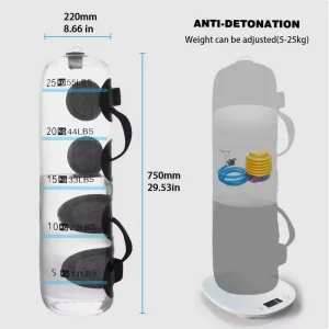 Inflatable Water-Filled Fitness Power Bag for Aqua Training and Weight Training