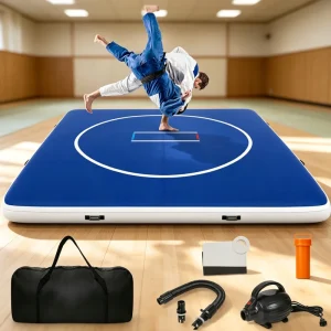 Inflatable Wrestling Mat 8FT 10FT 13FT 16.5FT for Jiu Jitsu, BJJ, MM, Boxing, Grappling and Judo