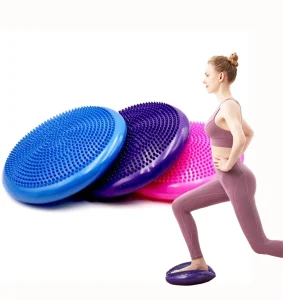 Inflated Stability Wobble Cushion Extra Thick Balance Disc Mat Kids Sensory Seat Cushion Yoga Fitness Pad