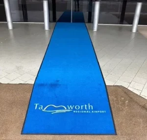 Inkjet Printed Logo Mat Custom Printing Nylon 6.6 Entrance Rug Carpet Runner for Commercial Use