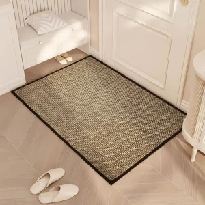 Ins Style Chenille + Rubber Floor Mat Entrance Door Mat Non-slip Wear-resistant Soft Skin-friendly