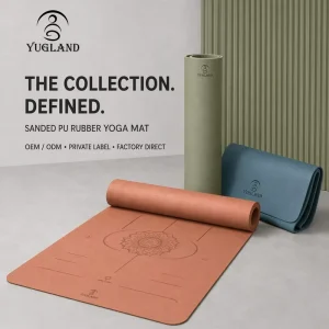 Institutional Sanded PU Yoga Mat 183*68cm Non Slip Training Pad for Wellness