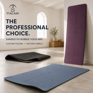 Institutional Sanded PU Yoga Mat Non-Slip Rubber Pad