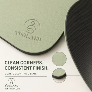 Institutional TPE Yoga Mat Dual Color Non-Slip Training Pad for Government Wellness Factory Vendor