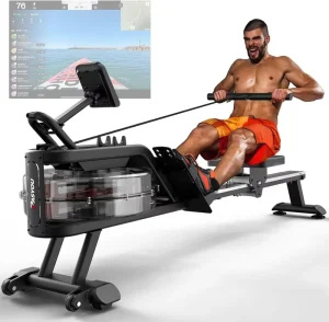 Intelligent Water-Resistance Adjustment Boat Rower with W7ECO Fitness Features
