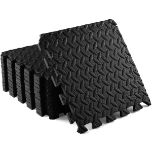 Interlocking EVA Soft Foam Floor Mat 18 Pcs Puzzle Rubber Tiles Protective Ground Surface Protection Play Workout Exercise Mat