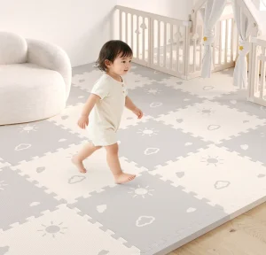 Interlocking Eco-Friendly XPE Foam Baby Crawling Mat Thick Cushioned Anti-Slip Washable Kids Play Mat