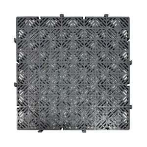 Interlocking PVC Drainage Floor Tile Anti-Slip Deck Grid Mat for Balcony, Patio and Outdoor Use